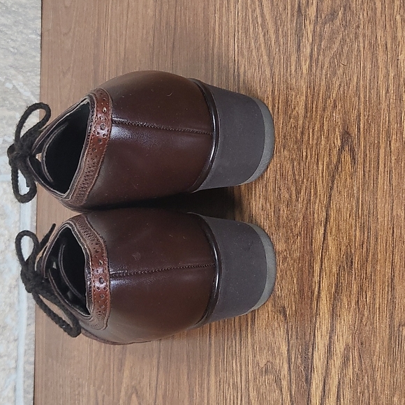 BALLY Wedge Leather Oxford Teo Toned Mahogany/Espresso - Picture 4 of 12